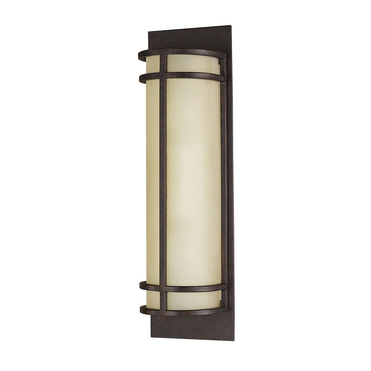 FE-FUSION2 FUSION Grecian Bronze/Amber Ribbed glass// настенный E27 2х60  х   