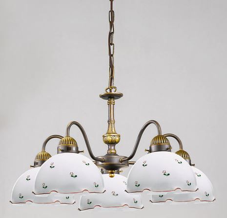 731.85.70 NONNA bronze/white with flowers// подвесной Е27 5х40  х   