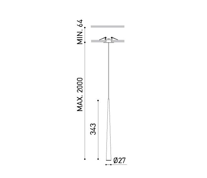 A2810011NT  black/// подвесной LED 1х2.1  х   