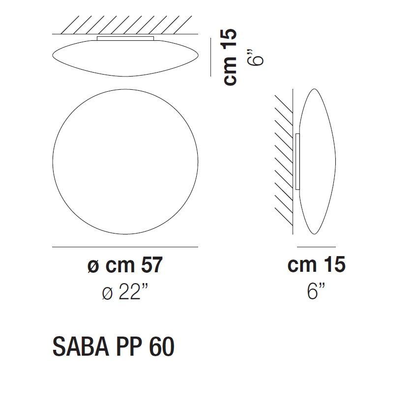 SABA PP50 BC/ST BC SABA WHITE/WHITE// потолочный E27 2х77  х