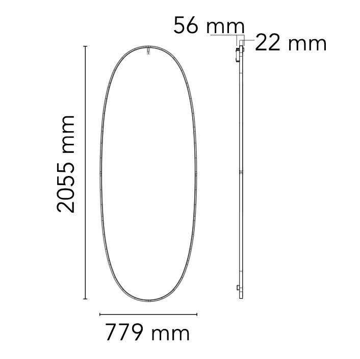 F3680046 LA PLUS BELLE polished bronze/mirror// зеркало LED 2700K 1х60  х   