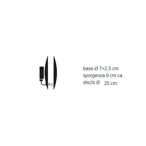 LW252 LEDERAM black/gold disk// настенный LED 1х17  х   