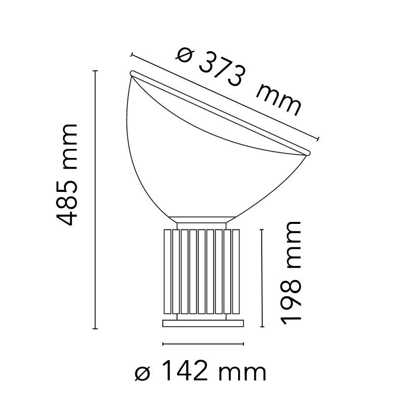 F6604004 TACCIA SMALL Silver/Clear// настольный LED 1х16  х   