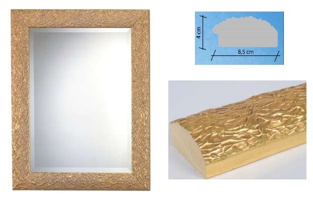 355RMO468/355 rett 48x68/64x84 Зеркало, gold foil, дерево/стекло, 64х84х4 см   