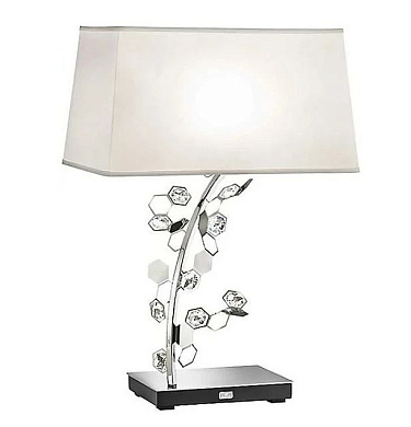 SCY570E-SS1SAB CRYSTALON LAMP stainless steel  /слоновая кость// настольный G9 2х75  х  SCY570E-SS1SAB CRYSTALON LAMP stainless steel