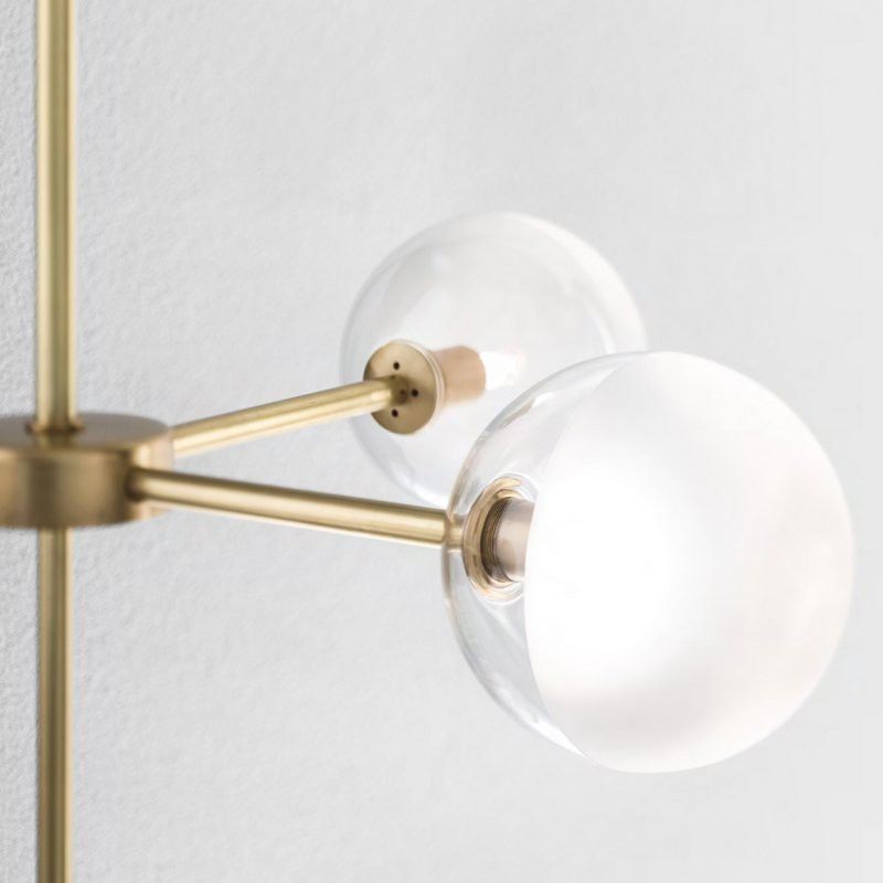 275.09.ONT MOLECOLA Brass /Crystals clear and frosted// подвесной G9 LED 5х5  х   