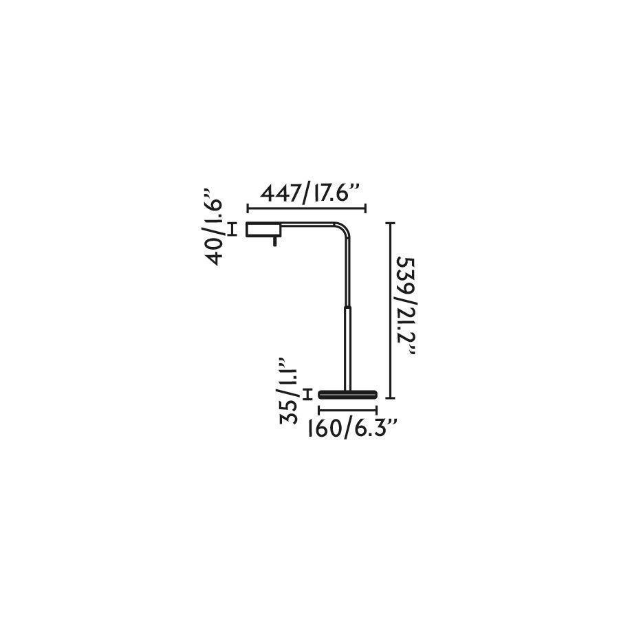 28202 ACADEMY Chrome/Chrome//матовый настольный LED 1х6  х   