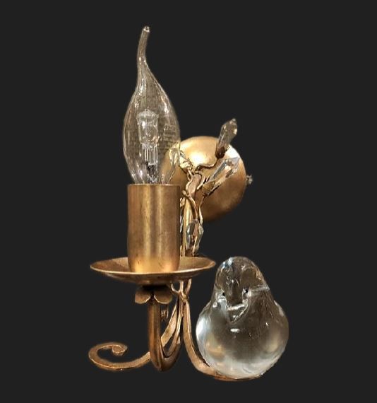GM 16  gold/glass bird right// настенный E14 1х40  х   