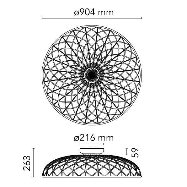 F6393017 SKYNEST ALMOND/// потолочный LED 1х58  х   