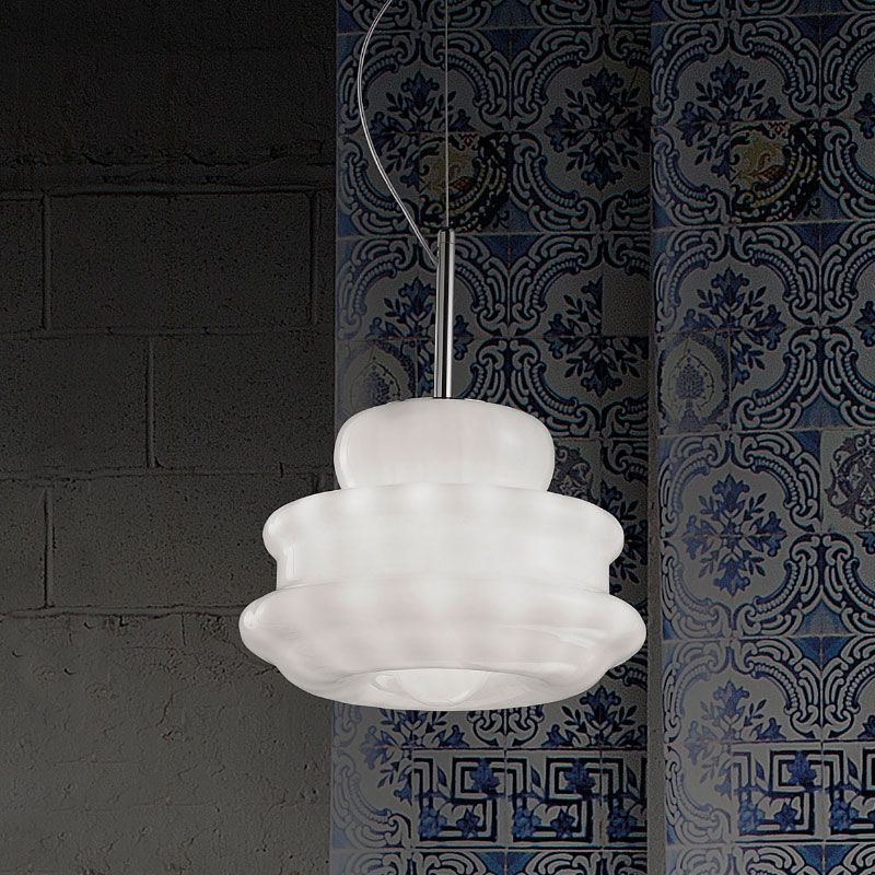 NOVECENTO SP P BC  CR  chrom/white// подвесной E14 1х60  х   
