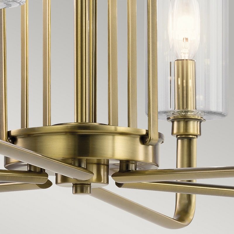 QN-KIMROSE6-BNB KIMROSE Brushed Natural Brass /Clear// подвесной E14 6х40  х   