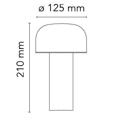 F1060026 BELLHOP cioko/// портативный LED 2700K 1х2,5  х   