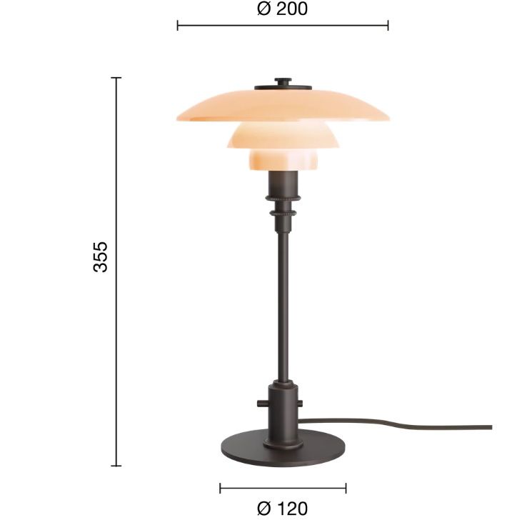 5744171740 PH 2/1 TABLE LIMITED EDITION BRASS/TERRACOTA// настольный G9 1х40  х   