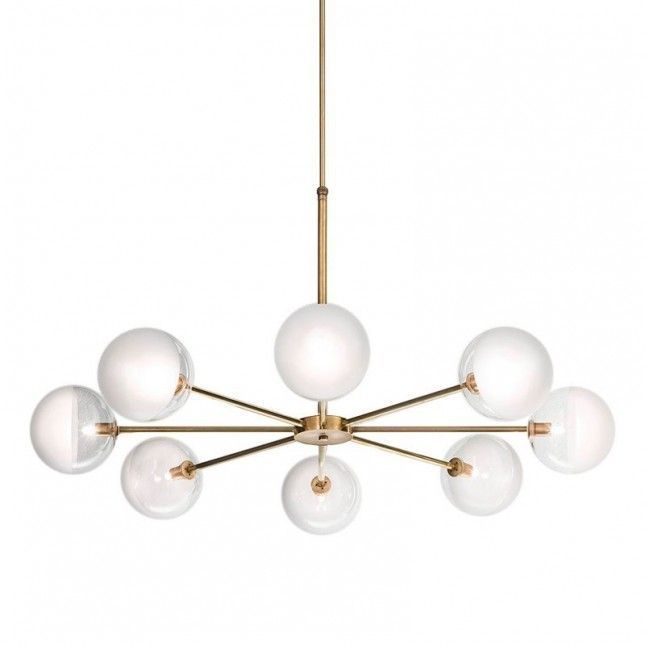 275.08.ONT MOLECOLA Brass/Crystals clear and frosted// подвесной G9 LED 8х5  х   