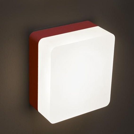 350 41 50 10 MUFFIN lacquered red///white потолочный LED 1х4,5 420lm х   