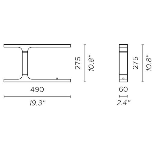 ACAM.004060 BEAM PEARL WHITE/// настольный LED 2х4  х   