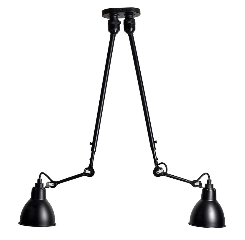 302 DOUBLE BL-BRASS LA LAMPE GRAS black/brass потолочный E14 2х11  х   