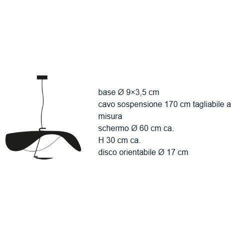 LS16 LEDERAM MANTA S1 white/gold/satin-rod white disk// подвесной LED 1х17  х   