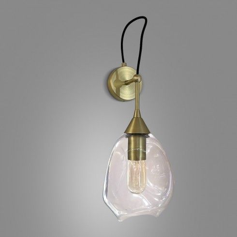 TULIP MINI WALL  TULIP латунь/прозрачный// настенный E27 1х60  х   