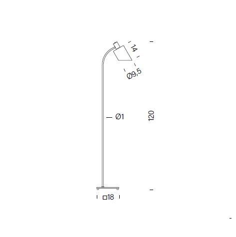 LDB EDC 21 LAMPE DE BUREAU READING  GREY/BLUE GREY// напольный E14 1х20  х   