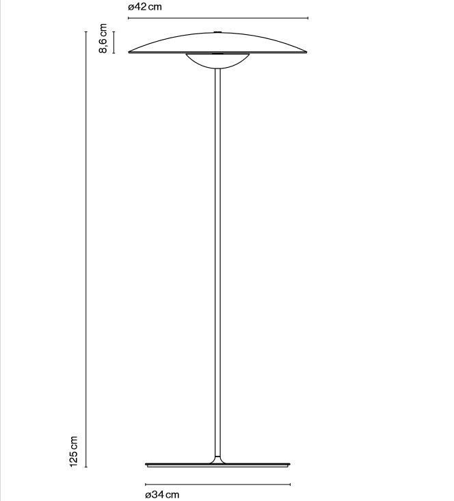 A662-033 GINGER oak/ напольный LED 2700K 1х16  х   