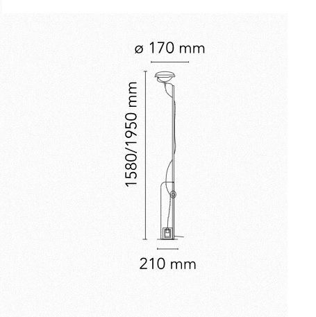 F7630035 TOIO red/// напольный LED 1х23  х   