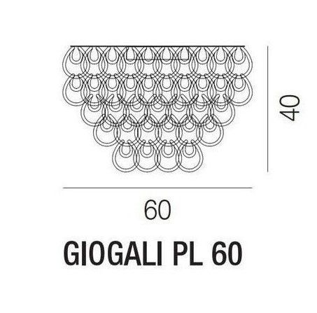 GIOGALI PL 60 CR/TR CR  chrom/clear потолочный E27 4х77  х   