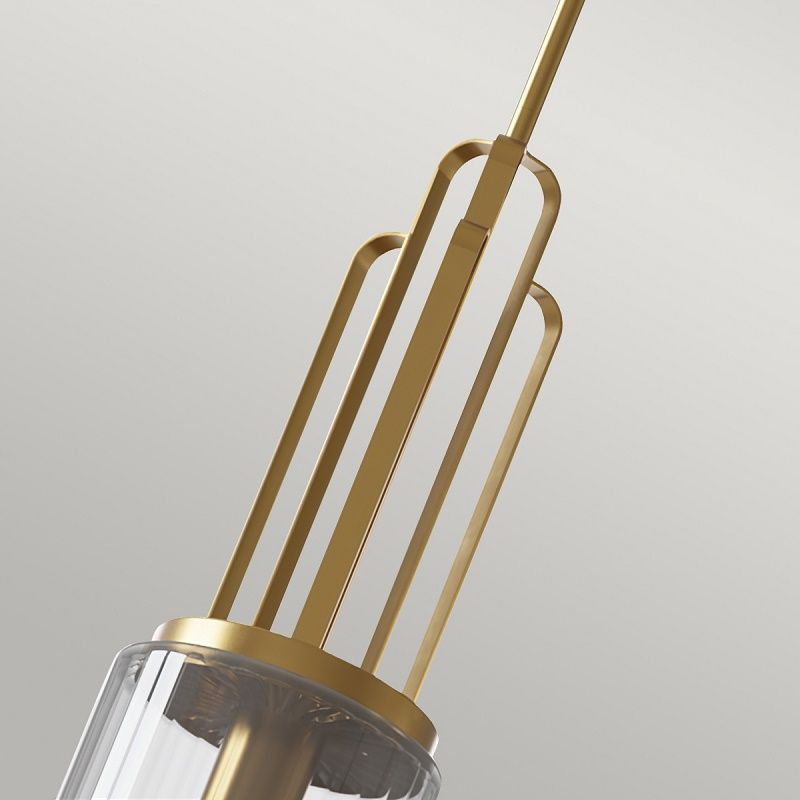 QN-KIMROSE-MP-BNB KIMROSE Brushed Natural Brass/Clear// подвесной E27 1х60  х   