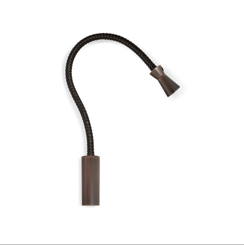 ACAM.004029 G+T AP Satin bronze/Dark brown braided leather// настенный LED 1х3  х   