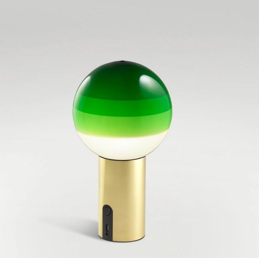 A691-534 DIPPING LIGHT  BRUSHED BRASS/GREEN// портативный LED 1х3,5  х   