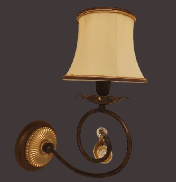 7100/AP1 CP MINERVA weathered-gold/amber shade//  E14 1х60  х   