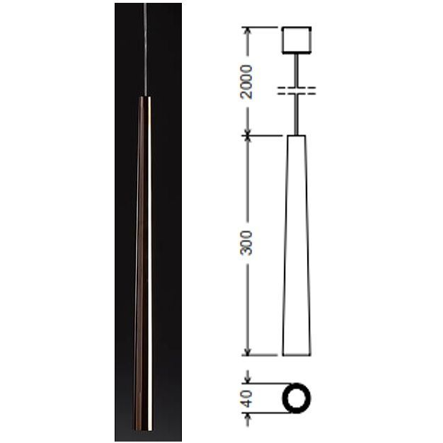 35111W36 Flute Ever-bright Copper/// подвесной LED 3000K 1х6  х   