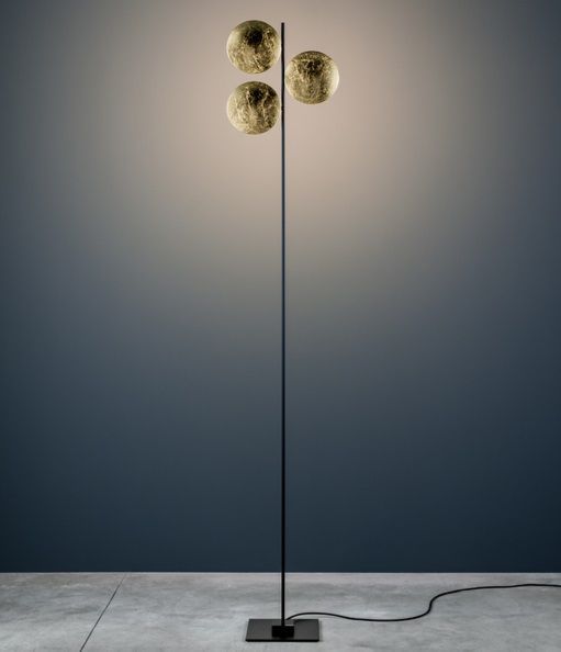 LF33 LEDERAM black/gold leaf// напольный LED 3х17  х   
