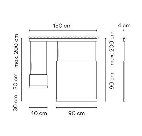 7251.18/1B CURTAIN graphite/grey//white подвесной LED 6х6,3  х   