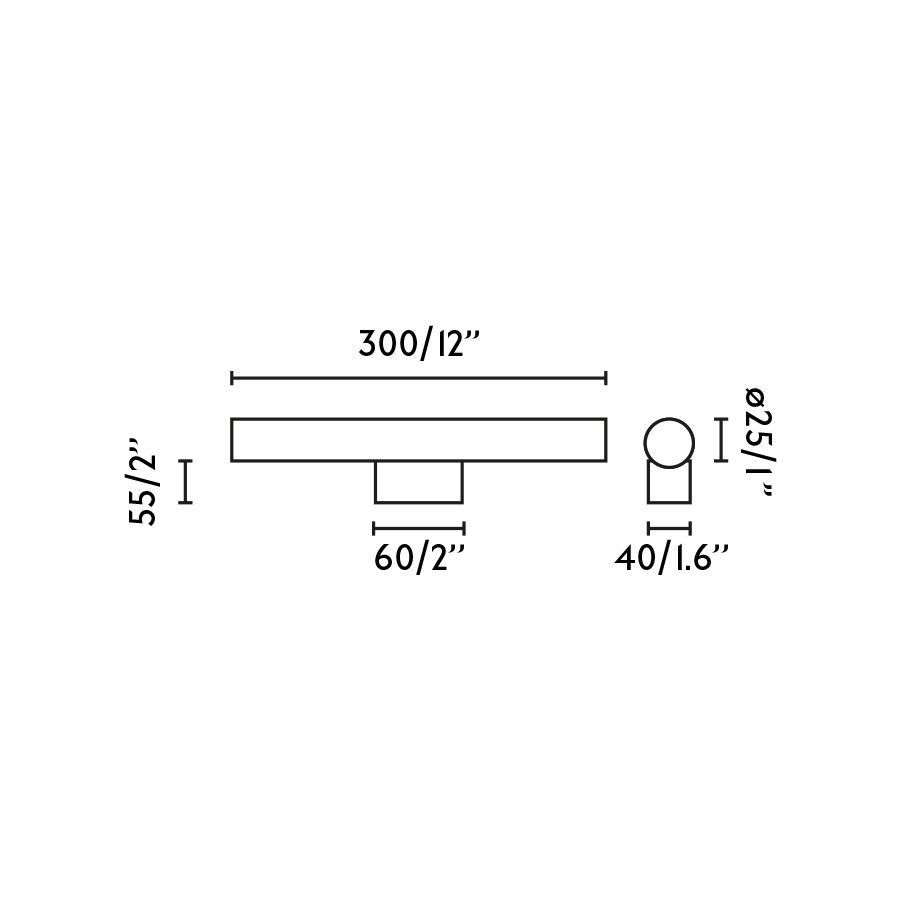 63550 CALMA Blue/Opal White// настенный LED 1х5  х   