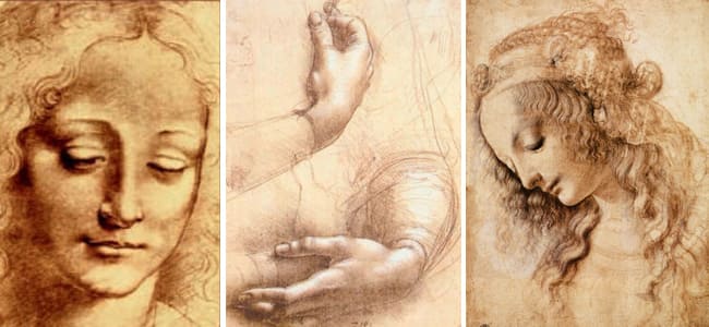 Леонардо да Винчи рисование с натуры