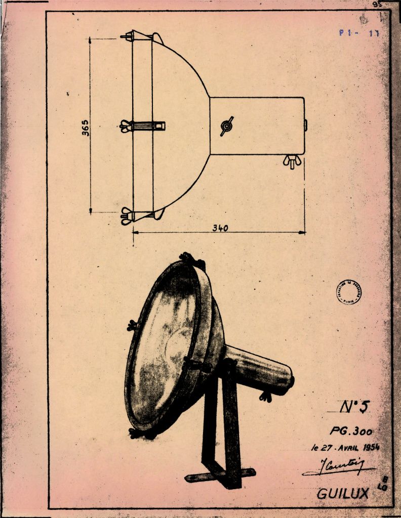 Чертежи Projecteur авторства Ле Корбюзье