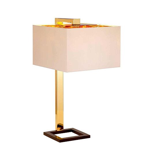 PLEIN-TL PLEIN Dark Brown/Polished Gold/Beige// настольный E27 1х60  х  PLEIN-TL