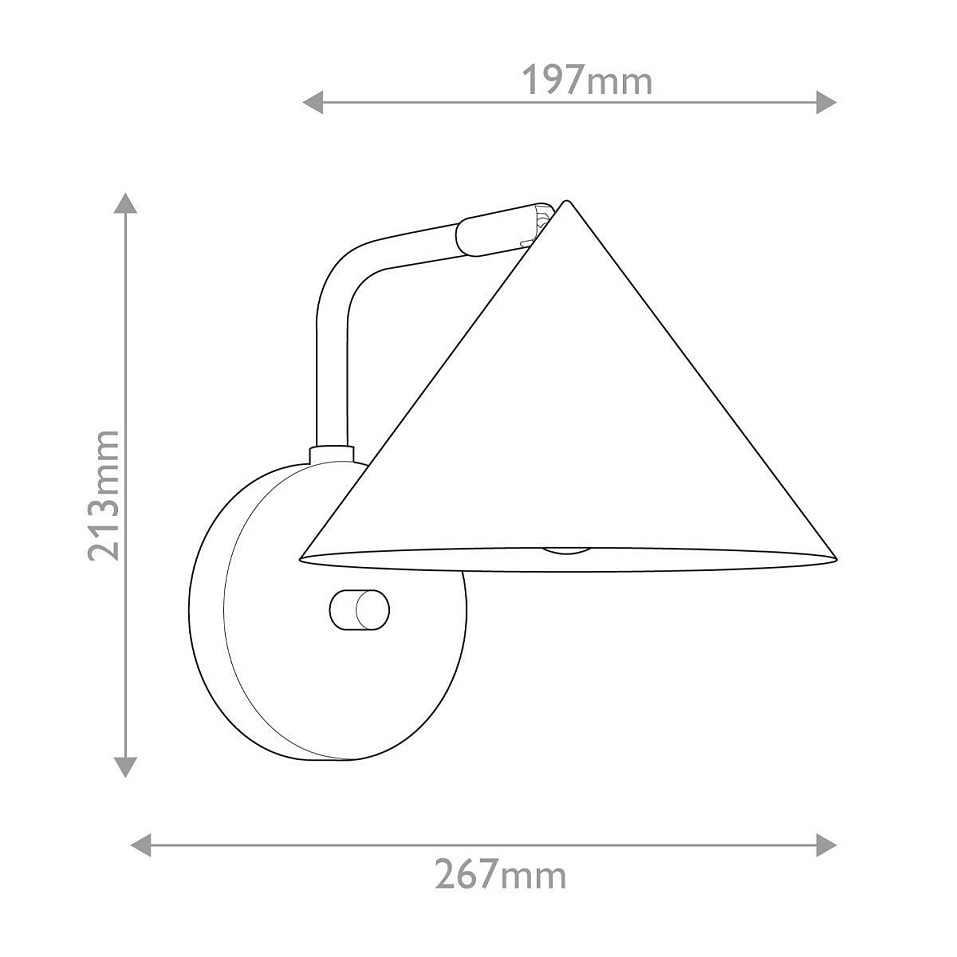 ALM-REMYCK-1WB-BK REMYCK Matte Black /Matte Black // настенный E27 1х60  х   