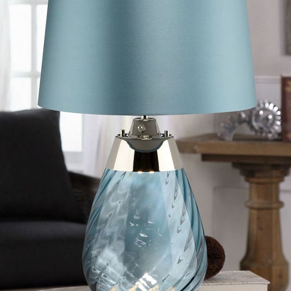 LENA-TL-L-BLUE LENA голубой/никель/синий// настольный E27 1х60 GU10LED 1х7   