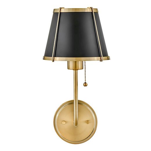 HK-CLARKE1-BR-BK CLARKE Warm Brass/Black // настенный E27 1х40  х  HK-CLARKE1-BR-BK