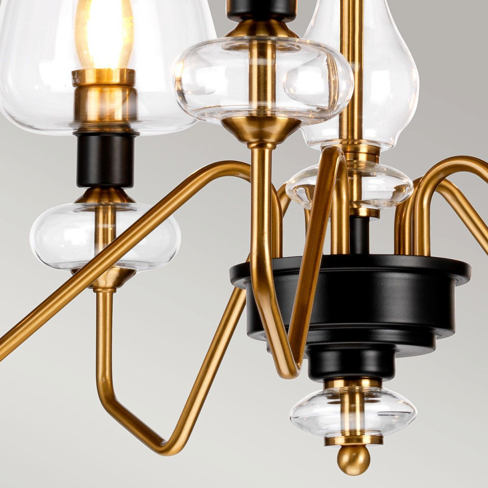 DL-ARMAND5-AB ARMAND Aged Brass Plated & Charcoal Black Paint/Clear// подвесной E14 5х40  х   