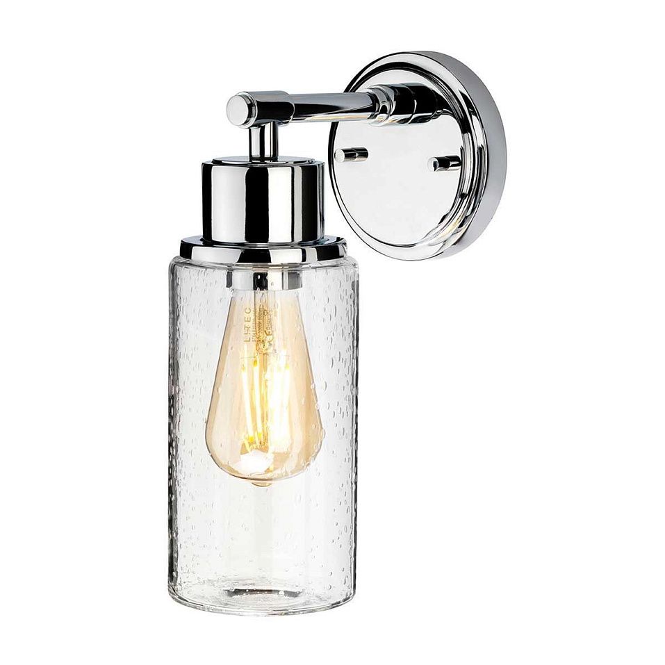BATH-MORVAH1-PC MORVAH Polished Chrome /Clear Seeded Glass // настенный E27 1х60  х   