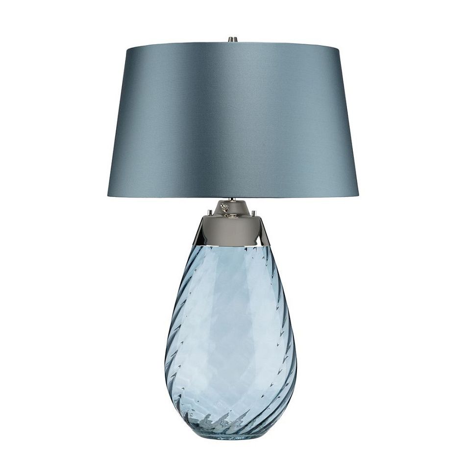 LENA-TL-L-BLUE LENA голубой/никель/синий// настольный E27 1х60 GU10LED 1х7   