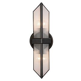 QN-CAIRO-2WB-UBZ-CR CAIRO Urban Bronze /Clear Ribbed// настенный E27 2х40  х  QN-CAIRO-2WB-UBZ-CR