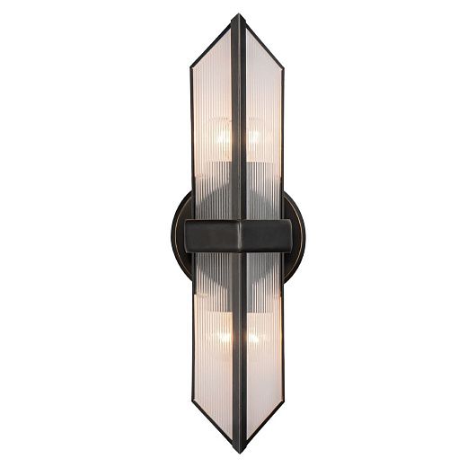 QN-CAIRO-2WB-UBZ-CR CAIRO Urban Bronze /Clear Ribbed// настенный E27 2х40  х  QN-CAIRO-2WB-UBZ-CR