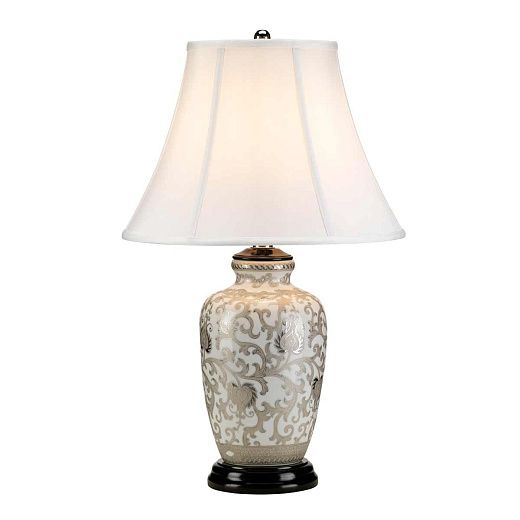 SILVERTHISTLE-TL  White and Silver /White // настольный E27 1х40  х  SILVERTHISTLE-TL