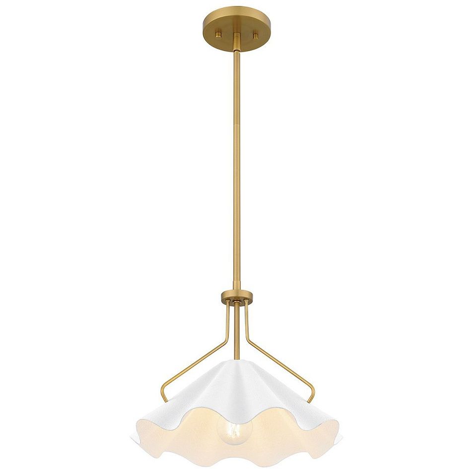 QZ-MEJIA-1P-S-AB MEJIA Aged Brass/Textured White// подвесной E27 1х60  х   
