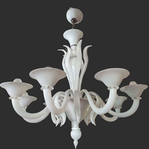 1430/8 K BL.CR PISANI chrome/white// подвесной E14 8х40  х  1430/8 K BL.CR