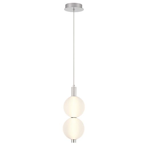 QN-PALMAS-2MP-PN PALMAS Polished Nickel/Frosted White// подвесной LED 1х20  х  QN-PALMAS-2MP-PN